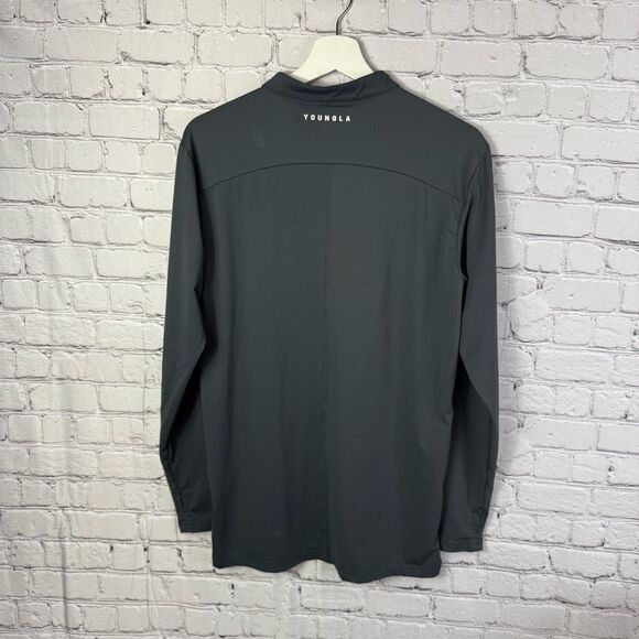 YoungLA Men's Performance Line Grey 805 Quarter-Zip Size Large - Picture 6 of 15